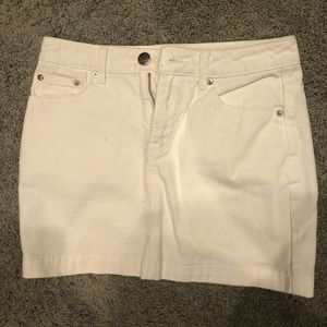 White jean skirt